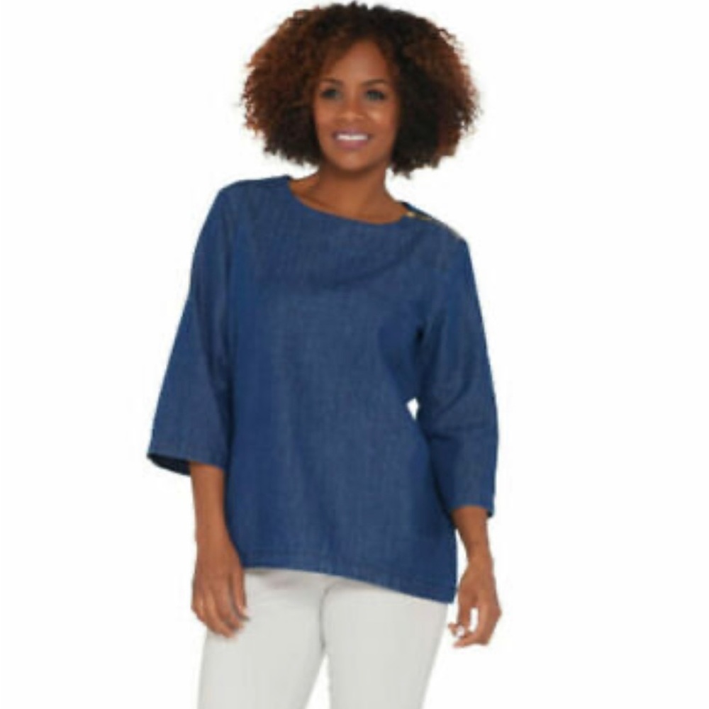 Martha Stewart Dark Denim Top (S) - Like New